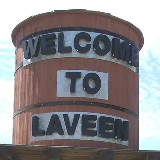 The Welcome to Laveen water tower